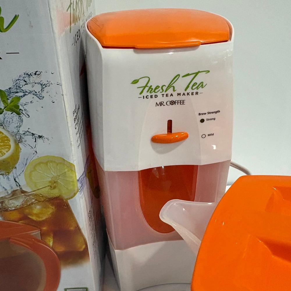 NEW Mr. Coffee FRESH TEA Fast Brew 3-Quart Iced Tea Maker Machine ORANGE TM75 - Picture 5 of 10
